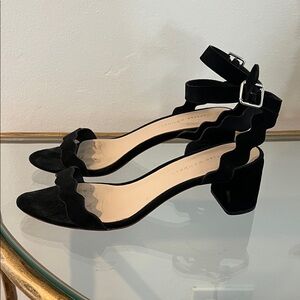 Loeffler Randall Black Suede Heeled Sandals